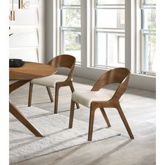 Add a modern touch to your living space with this woodson dining chair. Featuring a wooden frame with rich walnut veneer on solid wood legs, this chair is designed to last. Soft light linen-like polyester fabric upholsters its foam seat, providing a comfortable place for you to sit. Its midcentury modern design is the perfect fit for any contemporary living space, providing your home with a warm touch that stands out. Wade Logan® Upholstery Color: Beige | Wade Logan® Caihden Side Chair 30.2 H x Ercol Furniture, Linen Dining Chairs, Midcentury Modern Dining Chairs, Wood Side Chair, Gray Dining Chairs, Comfortable Place, Grey Dining, Mid Century Dining Chairs, Mid Century Modern Dining