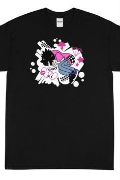 A graphic t-shirt with an anguished emo kid and retro early 2000's style details. #emo #scene #goth #scenecore #myspace #early2000s #egirl #eboy #checker #diamond #menhera #yamikawaii #kawaii #2006 #2007 #2008 #crying #fashion Punk Anime Print T-shirt For Streetwear, Edgy Anime Print T-shirt For Streetwear, Emo Cotton T-shirt With Graphic Design, Emo Black T-shirt With Graphic Design, Punk Style Cotton T-shirt With Cartoon Print, Black Y2k Anime Print T-shirt, Emo Style Graphic T-shirt For Streetwear, Emo Crew Neck T-shirt With Graffiti Print, Y2k Short Sleeve T-shirt With Graffiti Print