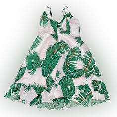 Nwot Aaka Green & White Palm Leaf Print Mini Sundress ! Brand: Aaka Size: Medium Condition: New Without Tags! Please Feel Free To Make An Offer, And Leave Any Additional Questions Below! Bundle To Save $ / Free Shipping On All Bundles! White Printed V-neck Sundress, Green Printed Summer Dress, Sleeveless Leaf Print Summer Dress, Printed Sleeveless Holiday Dress, Green Printed Summer Sundress, Printed Green Mini Dress For Vacation, Green Printed Mini Dress For Vacation, Summer Sleeveless Dress With Leaf Print, Summer Sleeveless Dresses With Leaf Print