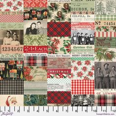 a christmas quilt with many different pictures on it