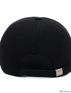 OrcaJump - Mens Grey and Black Baseball Cap with Classic Style and Adjustable Buckle Spring Closure Black Flat Cap For Winter, Adjustable Black Baseball Cap For Winter, Black Flat Bill Hat For Winter, Winter Black Baseball Cap With Curved Brim, Black Baseball Cap, Cap Design, Season Autumn, Style Classic, Baseball Cap