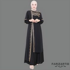 Material: Jersey combination of ceruti Bust:    M: 100 cm   L: 105 cm   XL: 110 cm   XXL: 115 cm Shirt Length: 138 cm Please leave your PHONE NUMBER in the "note to seller" at checkout for SHIPPING PURPOSE Black Modest Dress For Eid, Modest Black Dress For Eid, Black Floor-length Dress With Dabka, Black Floor-length Dresses With Dabka, Black Floor-length Kaftan For Weddings, Black Abaya For Wedding On Eid, Black Dabka Kaftan For Wedding, Abaya Noir, White Abaya