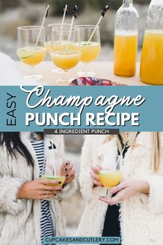 champagne punch recipe with orange juice and lemonade