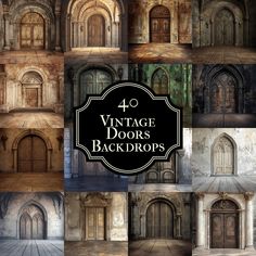 vintage doors and backgrounds for photoshopped