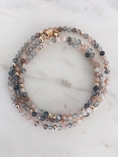 This best selling beautiful bracelet is handmade 14k gold filled, sterling silver and semi precious gemstones. Wraps around an average wrist size of 6.5 wrist three times and can be worn as a necklace. The best part...it has a magnetic closure for easy on and off. Wear it as a necklace alone or layered with your favorite pieces. If you wish for another size, please email to confirm. Beads Bracelet Design, Jewelry Accessories Ideas, Jewelry Lookbook, Beaded Bracelets Diy, Bracelets Handmade Beaded, Affordable Jewelry, Bead Jewellery, Bijoux Diy, Gemstone Bracelets