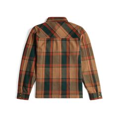 Made with 100% organic heavyweight cotton yarn, overbuilt stitching, and a longer overshirt fit, the Mountain Shirt Jacket is a functional and comfortable layering piece. Featuring bold, plaid patterns, this piece is a standout in cooler weather. Features & Specs Oversized BDU button front Front snap chest pockets Side seam hand pockets Materials: 100% organic cotton, 10.5 oz heavyweight yarn dyed plaid twill weave Made in Vietnam Fit Overshirt fit True to size 100% cotton (may shrink slightly a Plaid Cotton Outerwear With Patch Pockets, Fall Plaid Shirt With Patch Pockets, Plaid Cotton Shacket For Streetwear, Outdoor Tops With Patch Pockets For Fall, Outdoor Fall Tops With Patch Pockets, Fall Outdoor Tops With Patch Pockets, Fall Tops With Patch Pockets, Rugged Long Sleeve Winter Shacket, Plaid Flannel Outerwear For Outdoor