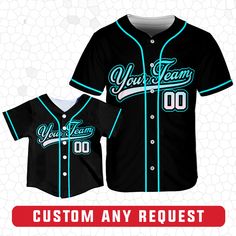 - Premium Material: Our Baseball Jerseys for women men are made from lightweight polyester, boxed flatback mesh fabric offers outstanding durability, insulation, and wrinkle resistance, which provide our customers with a great put-on experience. The elegant workmanship ensures the custom baseball jerseys fits your body excellently. - Customized Baseball Jersey: Let's create your own design with our personalized baseball jersey. Select the desired size and color, then enter the name and number. Please read the size information for choose your own size. - Suitable for any occasion: Straight-fit Baseball Jerseys are prepared with full button sown closures. Our baseball jerseys can be worn on a variety of situations, including hanging out with friends, attending athletic events, or even as cus Casual Black Baseball Jersey For Team Events, Casual Black Jersey For Customization, Fitted Black Baseball Jersey For College, Black Jersey Tops With Baseball Collar, Black Jersey Top With Baseball Collar, Breathable Crew Neck Tops For College, Black Breathable Baseball Jersey With Team Spirit, Black Breathable Baseball Jersey, Customizable Casual Jersey With Sublimation Print