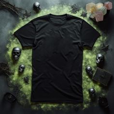 Featuring a flat lay Black Bella Canvas T-shirt mockup looking all ready for your Halloween designs ! This mockup template is perfect for anyone in the Print On Demand industry or looking for a simple and stylish lifestyle mockup. With this digital download, you'll have access to a high-quality image that'll be sure to make your shop stand out and sell those shirts! Don't wait, add this beautiful mockup to your collection today! Available colors: Black Mockup Details: Brand: BC3001 ATTN: Although most colors should match the mockups on Printify and Printful, there may be a few that are slightly off. If you encounter any issues with the color you want to use, please send me a message and I will work with you to find a solution. This is an instant download with no physical item to be shipped Black Basic T-shirt For Fan Merchandise, Basic Black T-shirt For Fan Merchandise, Black Halloween Top With Sublimation Print, Black Spooky Crew Neck Top, Black Band Merch Shirt For Halloween, Black Halloween Band Merch Shirt, Black Shirt With Sublimation Print For Halloween, Black Crew Neck Top For Halloween, Black Halloween Fan Merchandise T-shirt