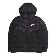 The Nike Windrunner Fill Down Hoodie Black Jacket is a premium winter jacket designed to keep you warm and stylish in cold weather. With its sleek design and high-quality construction, this jacket is perfect for anyone looking to stay comfortable and on-trend during the winter months. Featuring Nike's innovative technology and superior design, the Windrunner Fill Down Hoodie offers exceptional insulation and water-resistant protection, making it ideal for a variety of outdoor activities. The black colorway adds a touch of sophistication to your winter wardrobe, and the hood provides added warmth and protection from the elements. (Men's) Black Nylon Hooded Puffer Jacket, Black Hooded Nylon Puffer Jacket, Nike Hooded Puffer Jacket For Cold Weather, Waterproof Down Puffer Jacket For Streetwear, Sporty Hooded Duck Down Puffer Jacket, Sporty Down Puffer Jacket For Winter, Nike Hooded Puffer Jacket For Winter Sports, Nike Windproof Nylon Outerwear, Nike Functional Puffer Jacket For Cold Weather