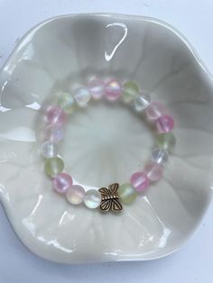 Delicate beaded bracelet with cute butterfly charm. Comes in a variety of sizes. Perfect for gifts for others or yourself! Fairy Bracelet, Fairy Bracelets, Cute Butterfly, Butterfly Charm, Beaded Bracelet, Halloween Shopping, Jewelry Bracelets, Parfait, Accessory Gift