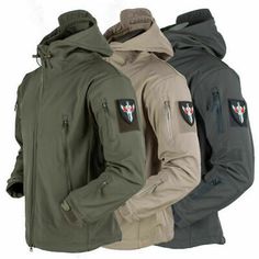 Top Rated Mens Waterproof Soft Shell Jacket Tactical Hoodie Winter Warm Military Coats UK, Fashion Mens winter Coats jacket College Apps, Combat Jacket, Shark Skin, Mens Military Jacket, Waterproof Jacket Men, Waterproof Clothing, Tactical Jacket, Hooded Rain Jacket, Hiking Jacket