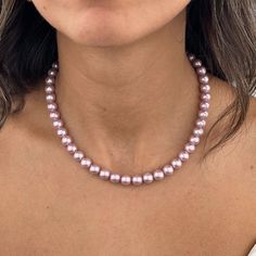 You can find these pink pearl necklaces only in our store.  Discover the privilege that perfect womens pink pearl necklaces for modern people will create in your style.  Features of the necklace: - Pearl size: 8 mm - Pearl color: Pink - Clasp:  Stainless Steel Lobster Clasp - Necklace size: 14"(36 cm), 16"(41 cm), 18"(46 cm), 20"(51 cm), and 22"(56 cm) You may choose extra chain extension (2 inches - 5 cm) - Design code: WPN0080 👉SIMPLY MESSAGE US FOR CUSTOM LENGTH NOT LISTED. ** You should see the bracelet of this special design necklace. 👇 The design is being prepared. ## I have a special offer for you. You can buy the necklace and bracelet as a set with a 10% discount. ❤️## 👇  The design is being prepared. A perfect gift to make your loved ones happy. ❤️ ** Since all of our pearl nec Gift Pearl Necklace With Round Beads, Feminine Single Strand Necklace, Feminine Single Strand Pearl Necklace For Gift, Feminine Single Strand Pearl Necklace Gift, Feminine Single Strand Pearl Necklace As Gift, Pink Pearl Chain Beaded Necklaces With Round Beads, Pink Pearl Chain Beaded Necklace With Round Beads, Pink Pearl Chain Jewelry With Round Beads, Pink Pearl Chain Necklace With Round Beads