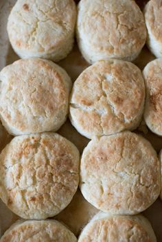 a bunch of biscuits sitting on top of a pan