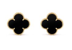 Discover elegance with Van Cleef & Arpels' Vintage Alhambra Earrings. These iconic pieces feature delicate clover motifs crafted from onyx stone and set in 18k yellow gold, embodying timeless luxury and impeccable craftsmanship. Details: Onyx clover motifs 18k gold setting Certificate of authenticity included A perfect blend of sophistication and charm. Black Van Cleef Earrings, Luxury Black Onyx Earrings, Luxury Gold Onyx Earrings, Luxury Yellow Gold Onyx Earrings, Elegant Yellow Gold Onyx Earrings, Elegant Black Flower-shaped Earrings, Van Cleef Earrings, Van Cleef Arpels Earrings, Vintage Alhambra Earrings