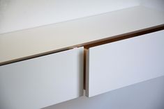 a white cabinet with two drawers on it