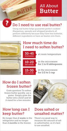 an info sheet with instructions on how to use butter