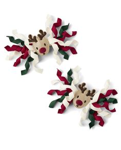 PRICES MAY VARY. CURLY HAIR CLIPS — With a reindeer center, this 2-pack of curly hair clips are a fun addition to all her holiday looks! DESIGN — Curly ribbons with reindeer center FEATURES — 100% polyester grosgrain and plastic clips CHRISTMAS CABIN — From baking sweet holiday treats to opening presets on Christmas day, she's ready to celebrate the jolliest holiday in bow-to-toe looks from our Christmas Cabin Collection! GYMBOREE — Celebrate every moment of childhood with fun kid's clothing. Sh Christmas Cabin, Christmas Hair Bows, Christmas Challenge, Holiday Bows, Jolly Holiday, Toddler Headbands, Gymboree Girl, Hair Accessories Clips, Christmas Hair