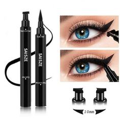 2 in 1 Eyeliner Stamp Waterproof Makeup Eye Liner Pencil Black Liquid Specifications: Size: 15g Color: Black Characteristic : Long Lasting, Waterproof, Easy To Wear Description: 100% Brand New & High quality Give you a Natural foundation application every single time It is made for every woman and her dynamic modern life, Long lasting and waterproof, Natural looking Help you draw perfect eyeliner in a minute, save your time. It is easy to wear,and has long lasting natuaral effect. Pigment Waterp Cat Eye Eyeliner, Eyeliner Stamp, Winged Eyeliner Stamp, Winged Eyeliner Tutorial, Simple Eyeliner, Liquid Eyeliner Pen, Perfect Eyeliner, Fiber Lash Mascara, Natural Foundation