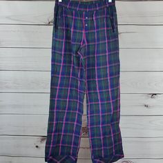 Nwot No Known Flaws Elastic Waist 2 Front Pockets Light Flannel Gray,Blue,Pink,And Green Approximate Measurements Below Waist Flat 13.5" Hips Flat 19" Rise 10" Inseam 31.25" Leg Opening 9.25" Plaid Casual Sleepwear For Lounging, Casual Plaid Sleepwear For Lounging, Plaid Sleepwear With Pockets For Loungewear, Plaid Sleepwear Pants For Pajama Party, Casual Victoria's Secret Sleepwear For Pajama Party, Plaid Long Pants Sleepwear For Sleepover, Casual Plaid Bottoms For Sleep, Victoria's Secret Casual Sleepwear For Pajama Party, Plaid Long Pants For Lounging