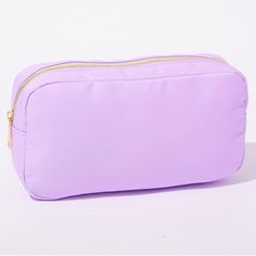 Brand New Medium Light Purple Nylon Pouch. Gold Zipper. Perfect To Add Patches To Or Leave Plan. Great Size For Travel. Purple Nylon Bags, On-the-go Nylon Cosmetic Bag With Removable Pouch, Rectangular Nylon Pencil Case For School, Trendy Purple Zipper Pouch Cosmetic Bag, Purple Travel Cosmetic Bag With Zipper Closure, Trendy Purple Cosmetic Bag With Zipper Pouch, Purple Cosmetic Bag With Zipper For Daily Use, Purple Travel Cosmetic Bag With Zipper, Trendy Purple Zipper Cosmetic Bag