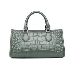 GlamGator Textured Handbag stands out with its unique alligator texture. Ideal for those who desire a blend of high fashion and exotic charm in their accessories. Modern Crocodile Pattern Shoulder Bag For Office, Classic Crocodile Pattern Bags For Everyday Use, Classic Everyday Bags With Crocodile Pattern, Classic Green Crocodile Pattern Bag, Classic Crocodile Pattern Crossbody Bag, Green Textured Leather Rectangular Bag, Evening Handheld Bag With Crocodile Pattern, Green Crocodile Pattern Top Handle Satchel, Green Leather Satchel With Crocodile Pattern