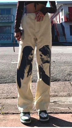 Straight Sweatpants, Ropa Diy, Printed Trousers, Grunge Style, Exclusive Fashion, Straight Pants, Hippie Style, Corduroy Pants, Summer 2024