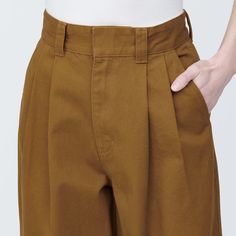 Women's Kapok Blend Tucked Pants | Sustainable Fashion | MUJI USA Khaki Cotton Wide Leg Pants For Fall, Fall Khaki Cotton Wide Leg Pants, Everyday Cotton Wide Leg Pants For Fall, Relaxed Fit Wide Leg Cotton Pants, High-waisted Cotton Wide Leg Pants For Fall, Fall Cotton High-waisted Wide Leg Pants, Fall High-waisted Wide Leg Cotton Pants, Cotton High-waisted Wide Leg Pants, High-waisted Cotton Wide Leg Pants