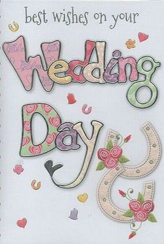 a wedding card with the words best wishes on your wedding day