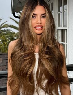 Chloe Sims Hair, Back To Dark Hair, Long Honey Blonde Hair, Dark Brown And Blonde Hair, Dark Skin Blonde Hair, Chloe Sims, Long Hair Pictures