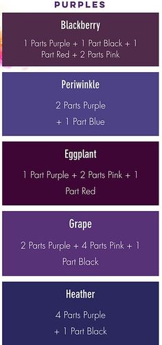 the purple hues are all different colors