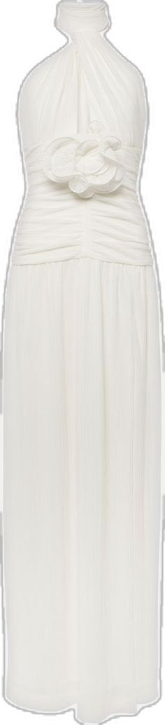 White Evening Maxi Dress, White Maxi Dress For Evening, Chic White Long Dress, Chic White Long Skirt Dress, Elegant White Dress With Flowy Skirt, Rebecca Vallance, Gucci Accessories, Floral Applique, Isabel Marant