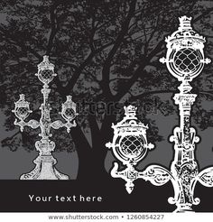 an ornate chandelier in the shape of a tree on a dark background with space for text