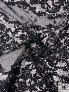 an image of black lace fabric