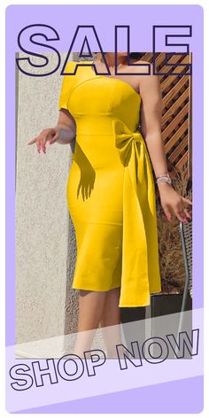 Yellow Sexy Solid Split Joint One Shoulder Pencil Skirt Dresses Non-stretch Short Sleeve Bodycon Party Dress, Non-stretch Short Sleeve Bodycon Dress For Party, Chic Solid Color Bodycon Party Dress, Elegant Solid Color Bodycon Summer Dress, Yellow Stretch Elegant Bodycon Dress, Elegant Solid Color Summer Bodycon Dress, Elegant Yellow Stretch Bodycon Dress, Elegant Summer Bodycon Dress In Solid Color, Chic Solid Color Sheath Bodycon Dress