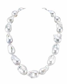 Unmissable! Check out this White Large Baroque Freshwater Pearl Necklace only at $494.00. #houseofpearlsoffical #pearls #culturedpearls #pearlshell #freshwaterpearls #baroquepearls #pearlstrands #pearlsarealwaysappropriate #pearllovers #luxuryjewelry White Baroque Pearl Necklace, Pearl Strands Necklace, Cultured Pearl Necklace, Baroque Pearl Necklace, Pearl Necklaces, Buy Necklace, Freshwater Pearl Bracelet, Pearl Collection, Freshwater Pearl Necklace