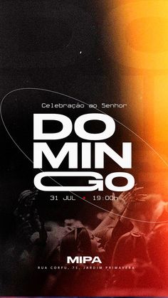 an advertisement for a concert with the words do mino in white and black on it