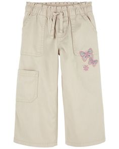 An embroidered butterfly adds extra oomph to these wide-leg pants. They are stretchy and comfy enough for all day wear, and the elastic waist makes for easy on-and-off. Toddler Girls Leggings, Toddler Pants, Embroidered Butterfly, Matching Pants, Girls Leggings, Kids Pants, Shop Clothing, Holiday Fashion, Beck