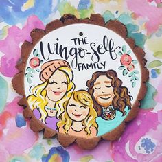 a wooden plaque with two women and the words, the lungs self family