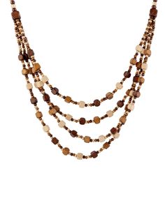 PRICES MAY VARY. Vintage Style: Embrace retro charm with this beaded wooden necklace, featuring a multi-layered design for a chic, bohemian aesthetic. Versatile Accessory: Effortlessly elevate any outfit, from casual to formal, with this statement necklace that adds a touch of vintage flair. Bonus Earrings: Complete your look with the included pair of matching earrings, creating a cohesive and stylish ensemble. Thoughtful Gift: Make a lasting impression with this necklace and earrings set, an id Fall Bead Necklaces, Fall Bead, Monochrome Style, Holiday Accessories, Fashionable Accessories, Jewelry Holiday, Bohemian Aesthetic, Presents For Women, Chic Bohemian