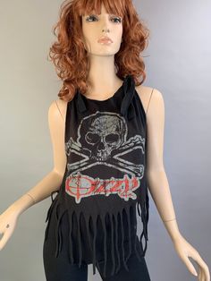 Vintage 80s style torn and ripped crop t-shirt in excellent condition size small  Chest 33 inches  Nape to hem 15 Rocker Distressed Crew Neck Top, Distressed Rocker Tops For Alternative Fashion, Ripped Top, Grey Bag, Ciao Bella, 80s Style, Crop T Shirt, Vintage Leather Jacket, Tucson Az