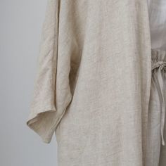 Long Linen Kimono Coat, Natural Color of Linen, Japanese Styled Outfit With Custom Size Available, Homewear - Etsy Casual Beige Kimono For Loungewear, Casual Linen Kimono For Loungewear, Beige Casual Kimono With Relaxed Fit, Casual Beige Kimono With Relaxed Fit, Casual Linen Kimono With Relaxed Fit, Cream Linen Summer Outerwear, Casual Linen Kimono With Kimono Sleeves, Long Sleeve Linen Kimono For Loungewear, Beige Linen Kimono For Loungewear