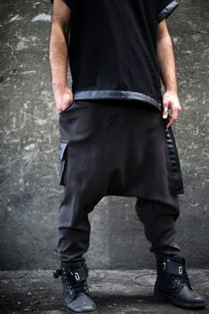 #KaliRoseClothing

Collector Long (man pants-man clothing-posapocalyptic clothing-apocalyptic fashion-industrial fashion-loose pants-underground-alternative)

#BlackPants #SaggyPants #Leather #MenStyle #StreetWear #DareToBeDifferent Techwear Harem Pants With Pockets For Streetwear, Techwear Style Harem Pants For Streetwear With Pockets, Punk Style Leather Pants For Streetwear, Cyberpunk Black Pants With Side Pockets, Black Cyberpunk Pants With Side Pockets, Edgy Cargo Pants With Pockets For Cosplay, Baggy Punk Bottoms For Cosplay, Black Leather Pants With Side Pockets, Black Leather Bottoms With Side Pockets