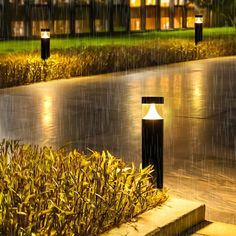 "Modern Garden Lights Outdoor Post Lights Pillar Light Outside Lights Fence Post Lights Landscape Lighting Backyard Lights Pathway Lights" Outside Porch Lights, Outdoor Light Post, Outdoor Columns, Modern Garden Lighting, Outdoor Lamps, Light Post, Garden Courtyard, Modern Outdoor Lighting