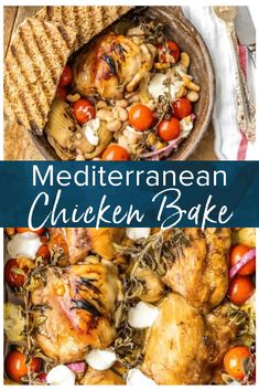 mediterraneanan chicken bake with tomatoes and onions