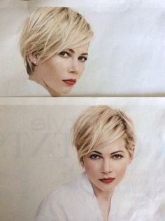 Michelle Williams Short Hair, Medium Pixie Haircut, Michelle Williams Hair, Short Grey Hair, Michelle Williams, Haircut And Color