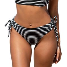 Show up to the beach or pool in fresh style with these cute Women's CUPSHE Striped Side Tie Shirred Hipster Bikini Bottoms.Click on this WOMEN'S GUIDE to find the perfect fit and more! Show up to the beach or pool in fresh style with these cute Women's CUPSHE Striped Side Tie Shirred Hipster Bikini Bottoms.Click on this WOMEN'S GUIDE to find the perfect fit and more! FEATURES Ruched drawstring sides Pull-on styling Partially linedFIT & SIZING Midrise sits on the high hipFABRIC & CARE Nylon, span Stretch Tie-side Bottom Swimwear For Beach Season, Stretch Tie-side Swimwear For Beach Season, Trendy Black Swimwear For Beach, Trendy Black Swimwear For The Beach, Casual Tie-side Bottom Swimwear For Pool, Beach Swimwear With Drawstring Tie-side Bottom, Beach Swimwear With Drawstring And Tie-side Bottom, Casual Tankini For Beach Party With Tie-side Bottom, Black Trendy Tankini For Beach Season