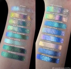 Duochrome Makeup, Wishlist Aesthetic, 19 Bday, Multichrome Eyeshadow, Indie Makeup, Au Ideas, Alien Girl