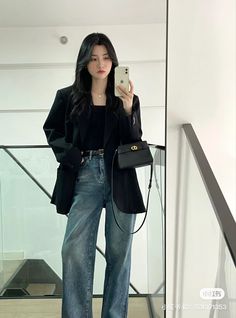 Simple Casual Outfits, Outfit Korean Style, Simple Style Outfits, Korean Outfit Street Styles, Casual College Outfits, Korean Casual Outfits, Everyday Fashion Outfits, Classy Work Outfits