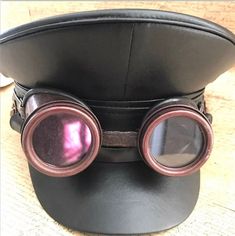 Steampunk Deiselpunk Military black cotton   hat with black mesh lens goggles. This is a Military style hat with hand embroidery badge and distressed mesh details and goggles Please refer to photos.Available in  58/59cm sizesIt is brand new.Thank you for looking. Victorian Jacket, Steampunk Man, Military Hat, Top Hats, Cotton Hat, Beautiful Clothes, Military Style, Beautiful Hats, Top Hat