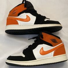 These Are Gently Used Nike “Air Jordan Shattered” Tennis Shoes. The Air Jordan Logo On One Shoe Is Worn. One Stitch Out On One Shoe And A Little Scuff On Back Of Shoe. Bottoms Look Brand New And Shoes Are In Great Shape! Please See Pictures! Jordan Nike Shoes, Air Jordan Logo, Air Jordan Nike, Jordan Logo, Jordan 1s, Nike Air Jordans, Nike Jordan, Orange White, Jordan Shoes